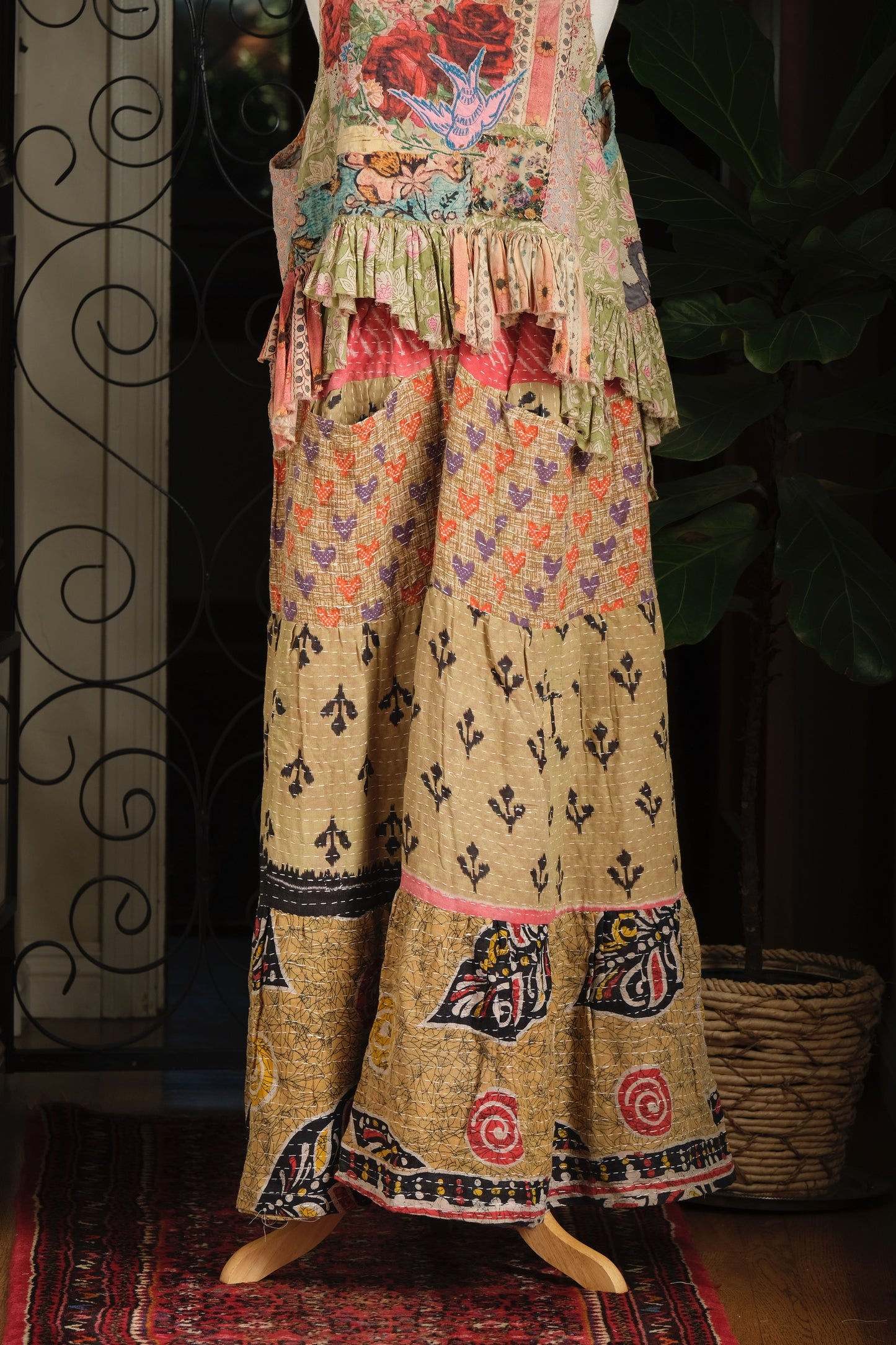 Pocket Pant in Orange Hearts