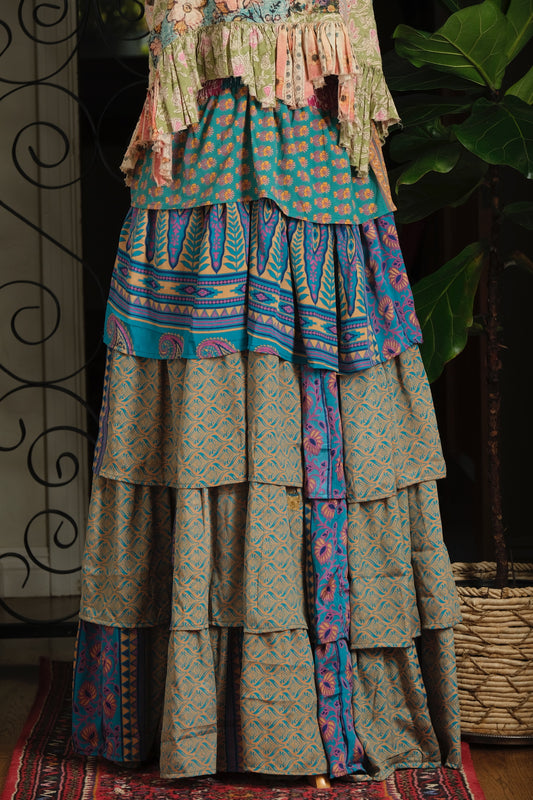Moon Magic Maxi Skirt in Folklore Turquoise