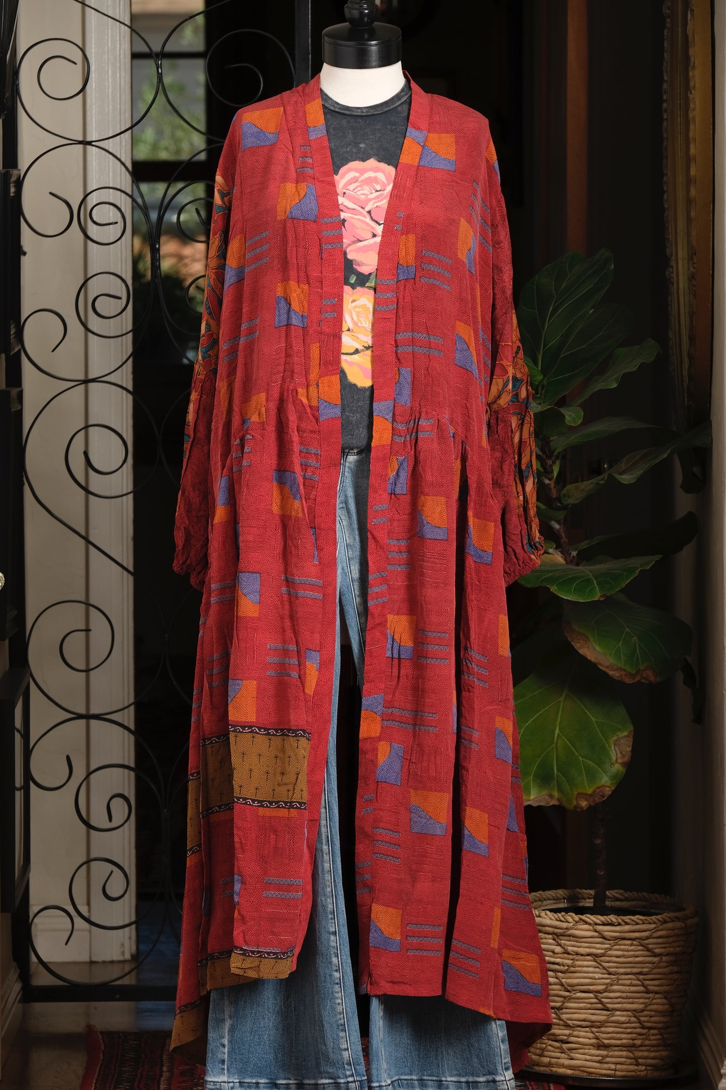 Evermore Duster in Red Mystic