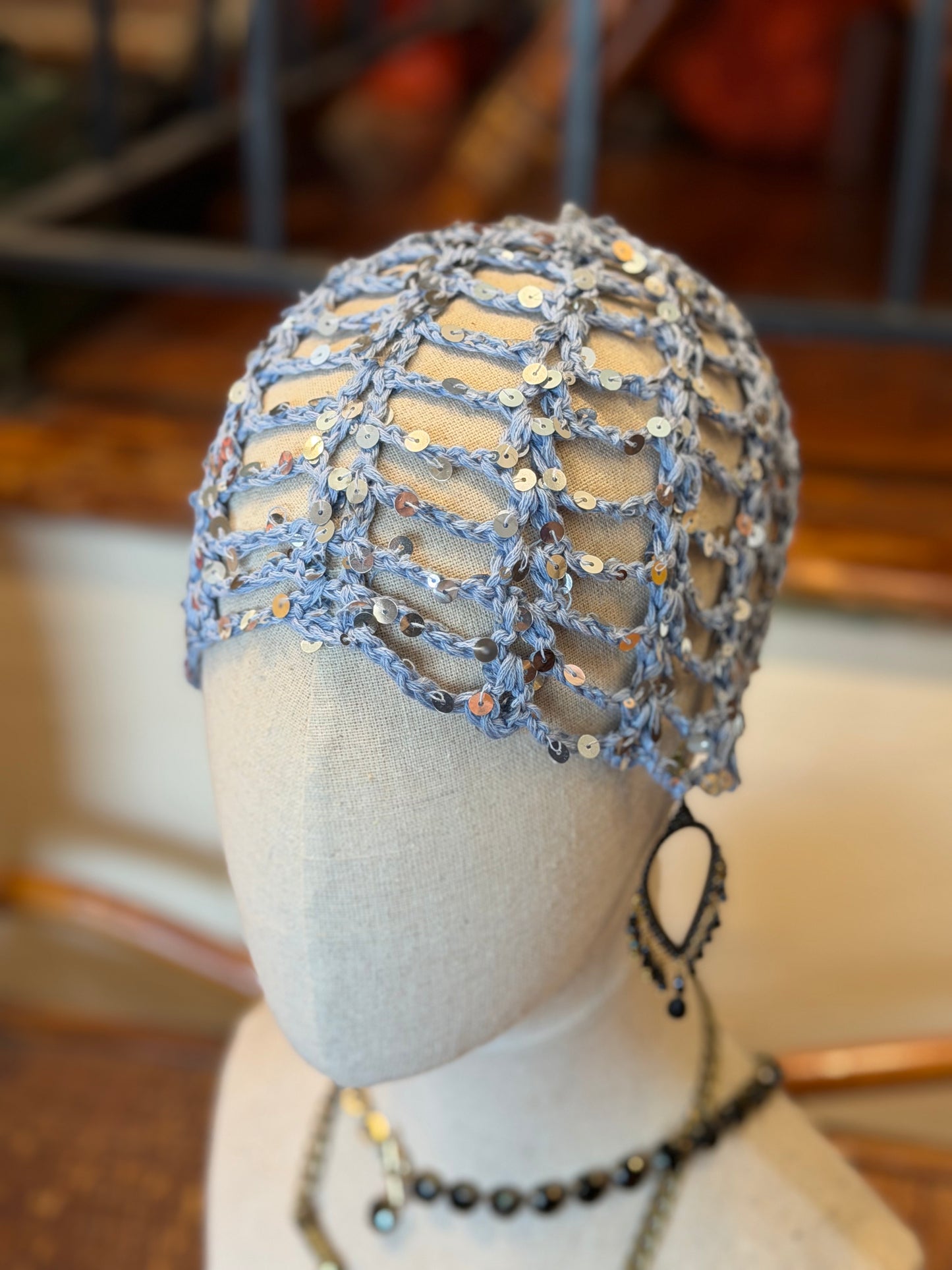Jazz Age Cloche in Periwinkle