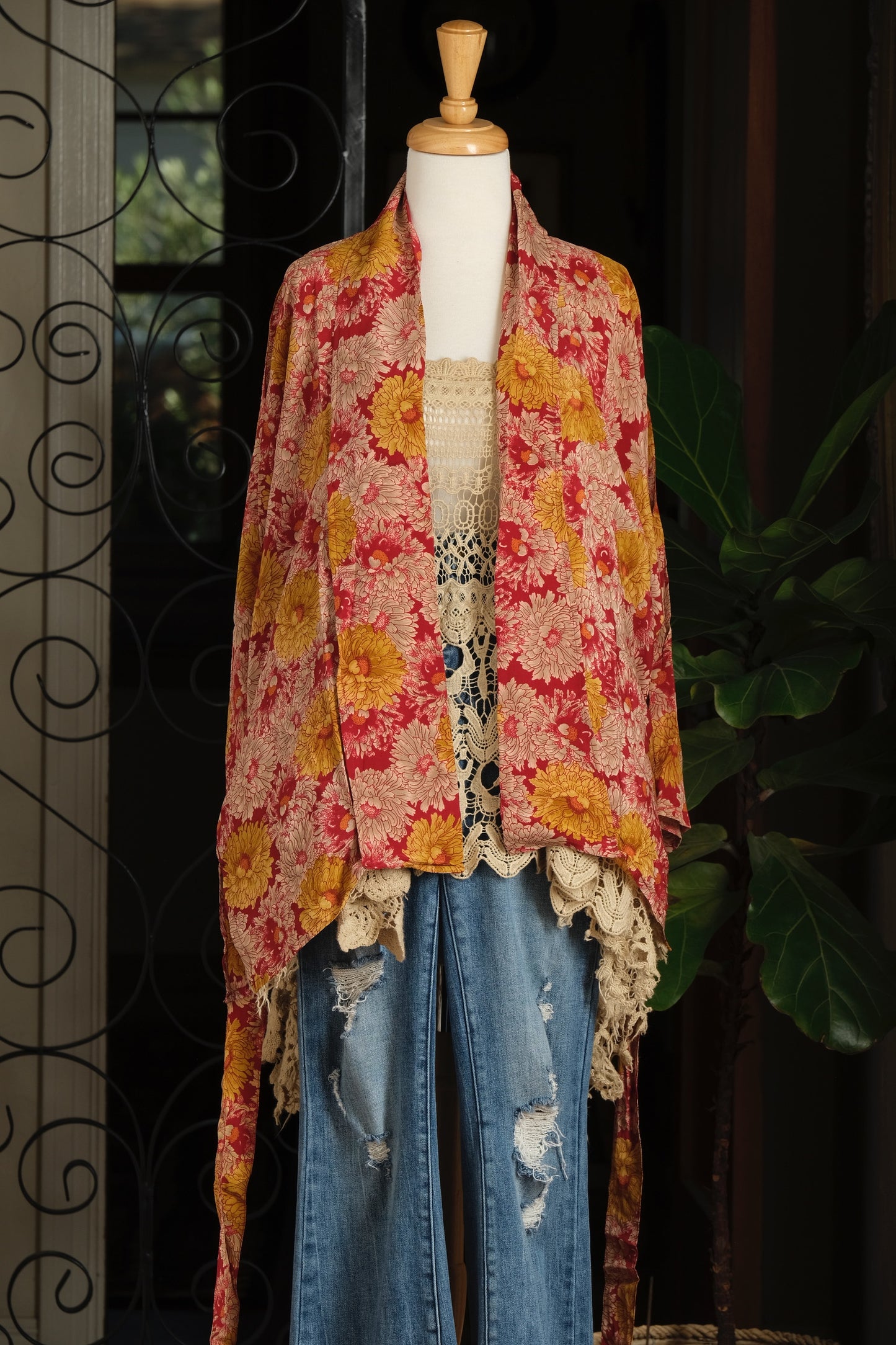 Tie Top in Golden Chrysanthemum