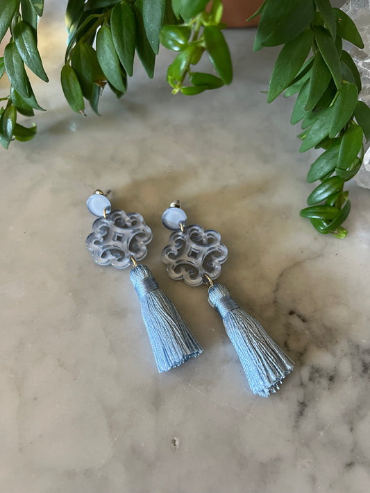 Cherry Blossom Earring in Powder Blue