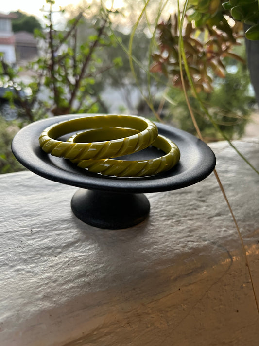 Chartreuse Twist Bangle