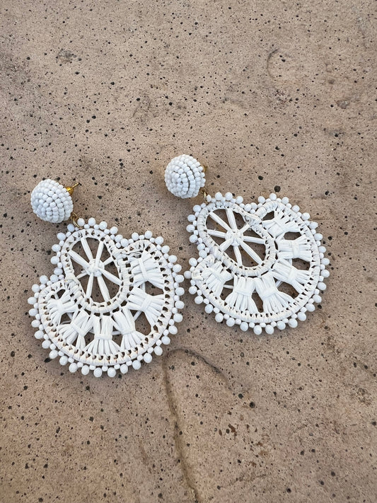 Lacy Earrings Summer White
