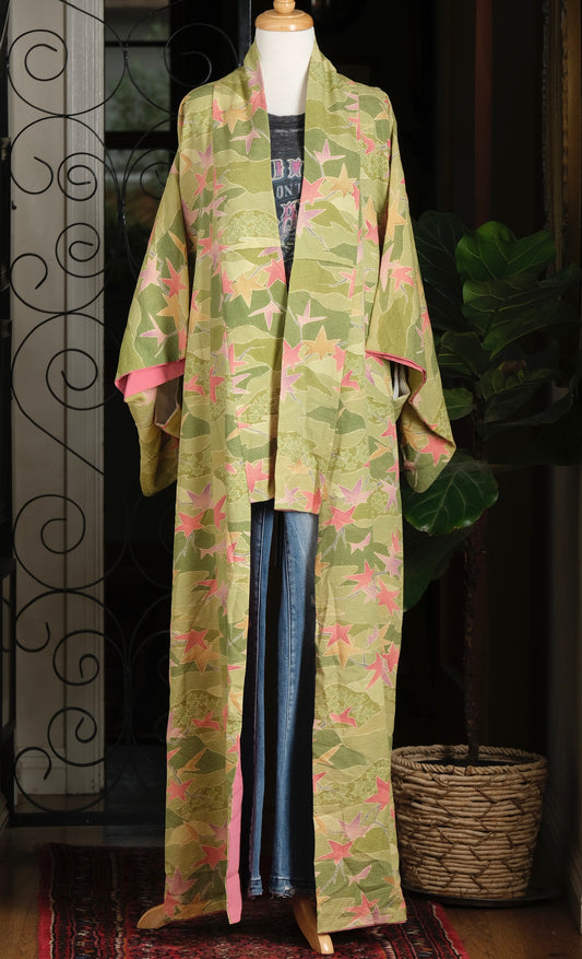 Vintage Kimono in Maple Leaf