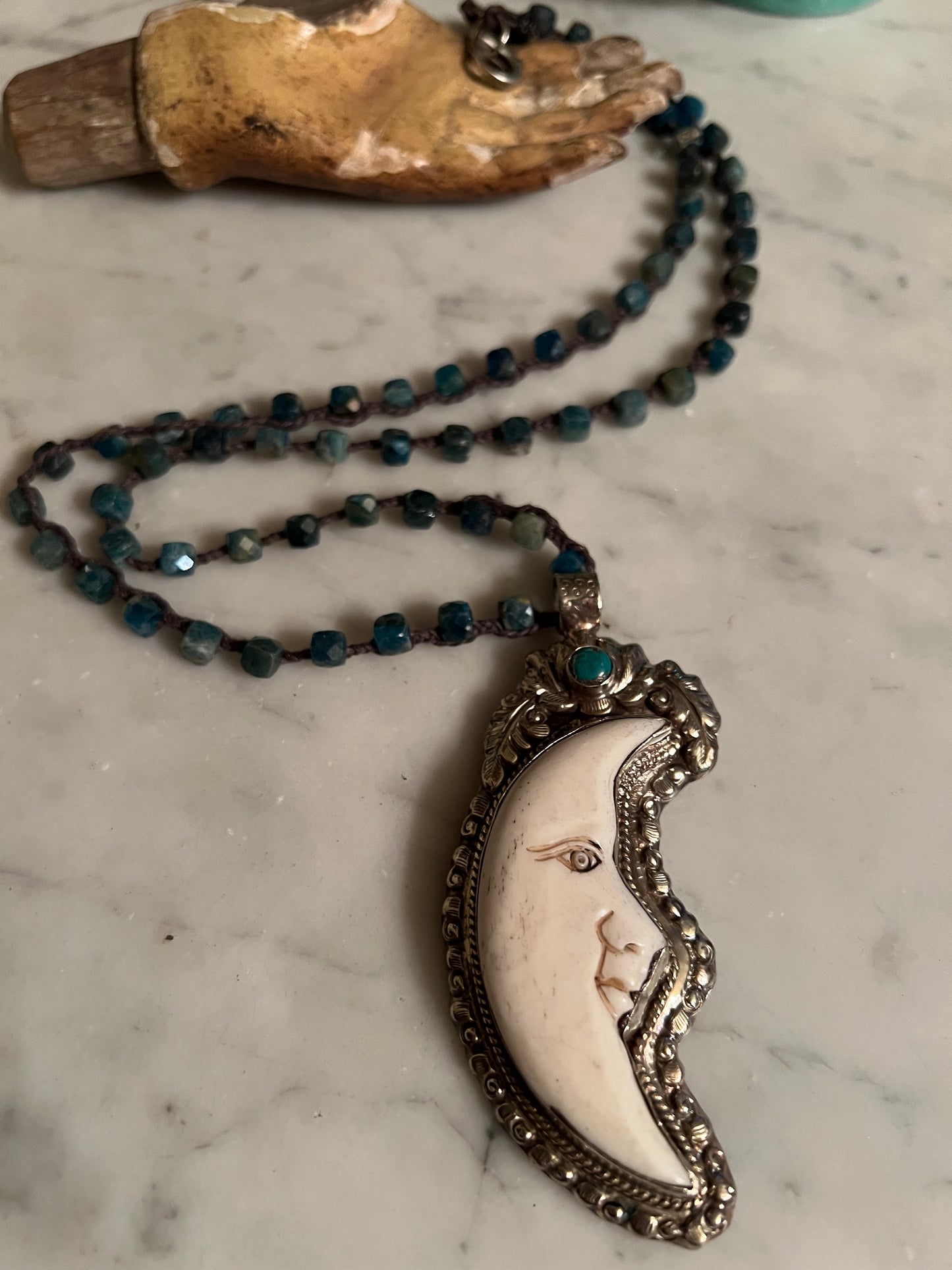 Crescent Moon on Apatite