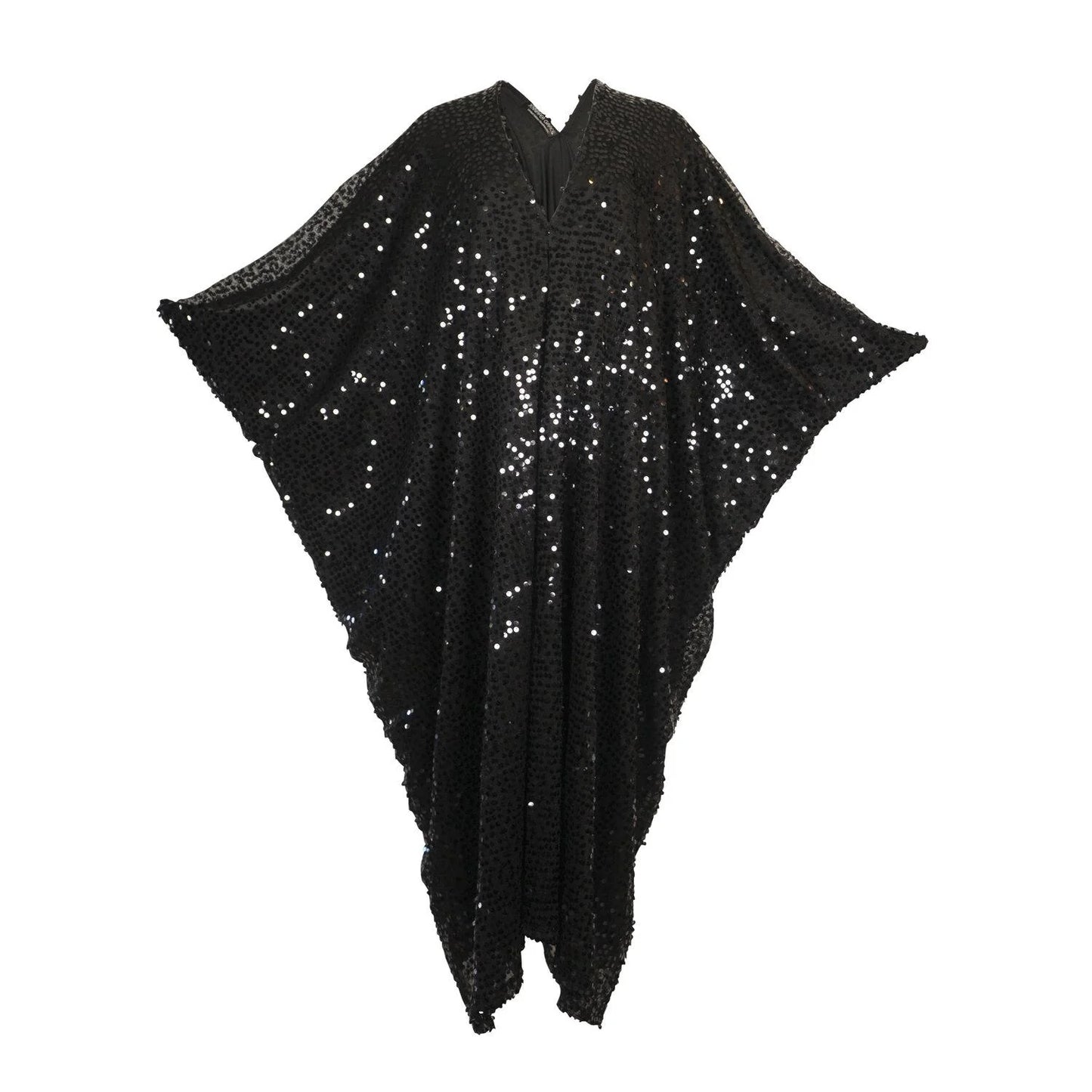Black Sequin Caftan by Jennafer Grace