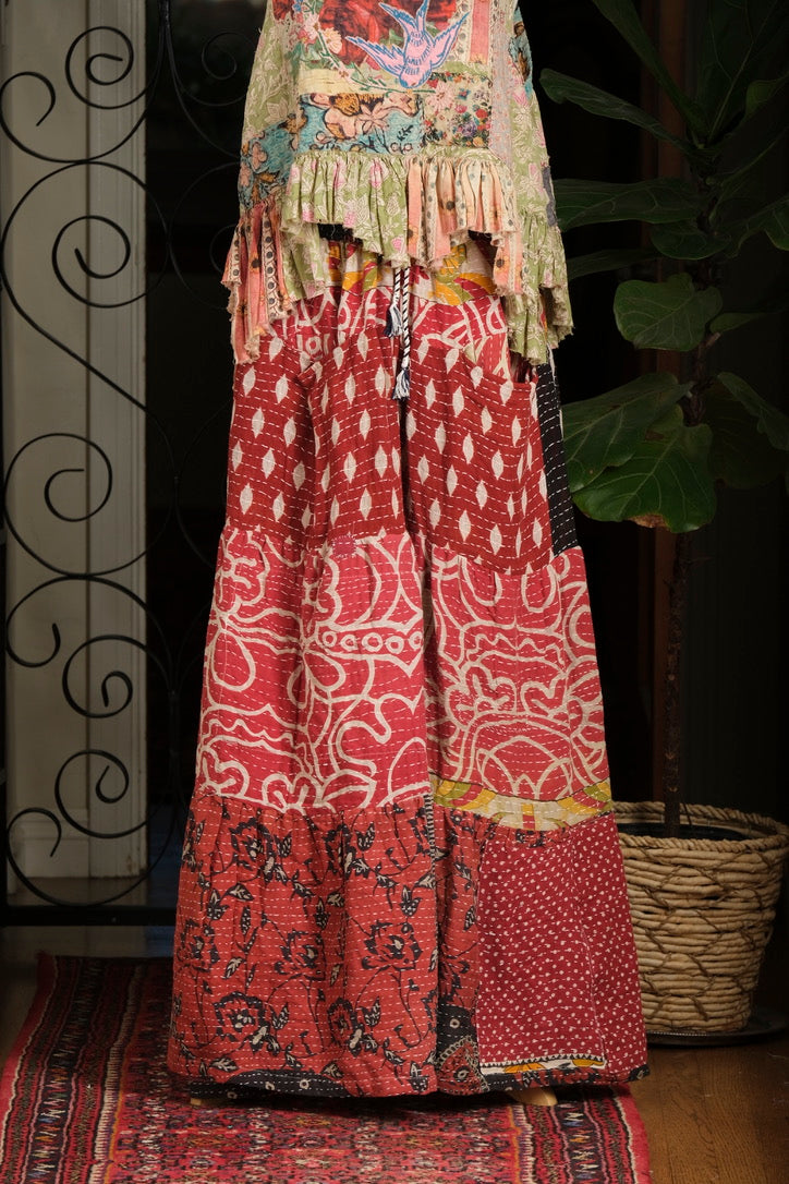 Pocket Pant in Red Veranda