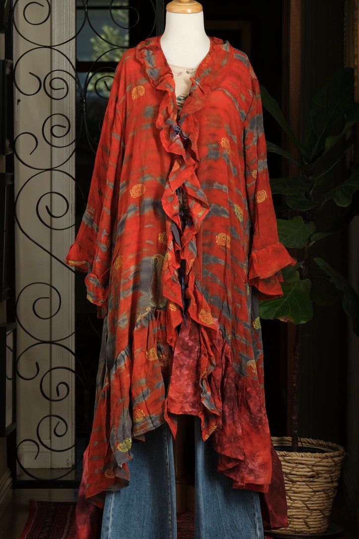 Ruffle Duster in Carnelian Sunset
