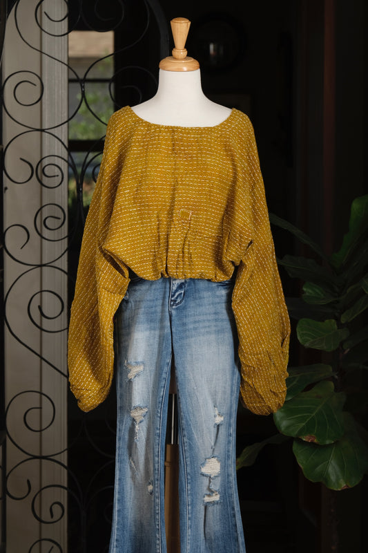 Gathering Top in Little Olive