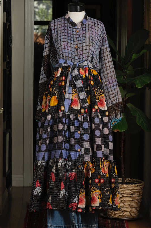 Majestic Duster Dress in Blue Moon