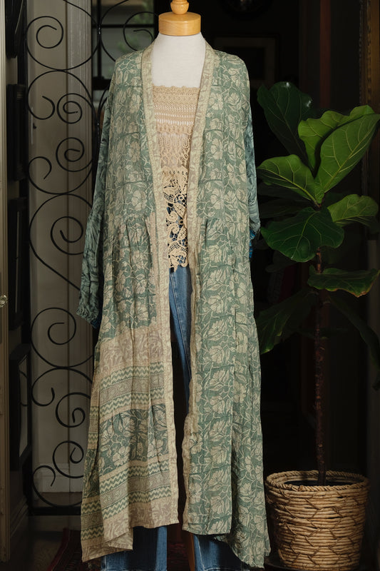 Evermore Duster in Jade Flower