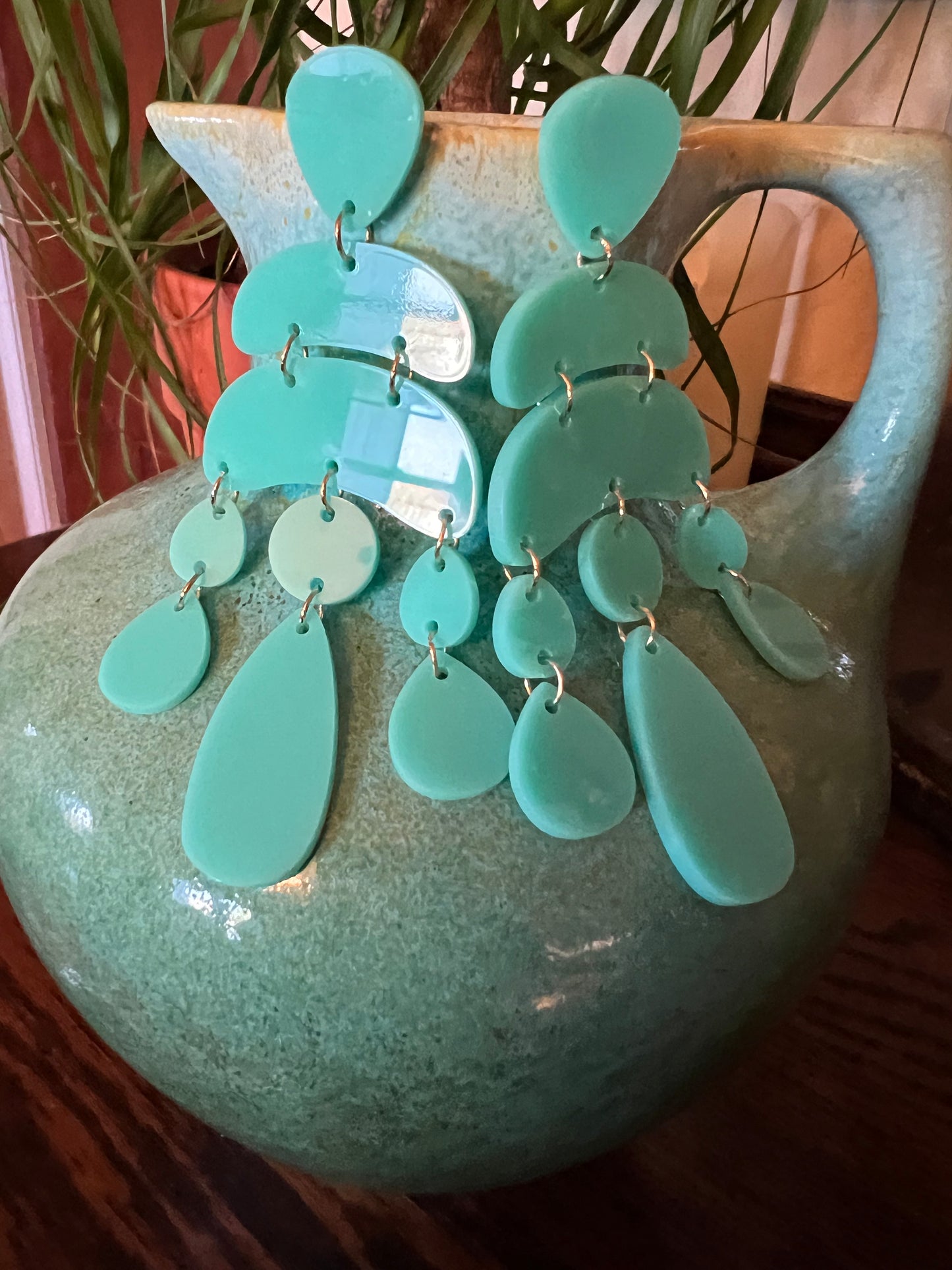 Turquoise Splash Earring