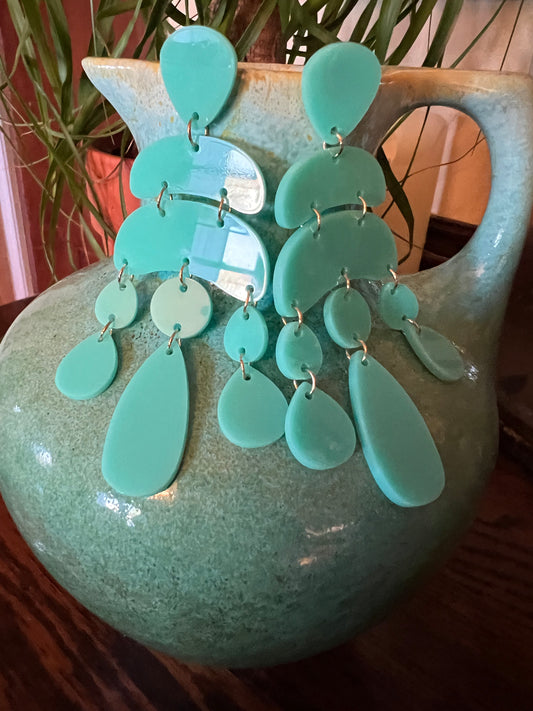 Turquoise Splash Earring