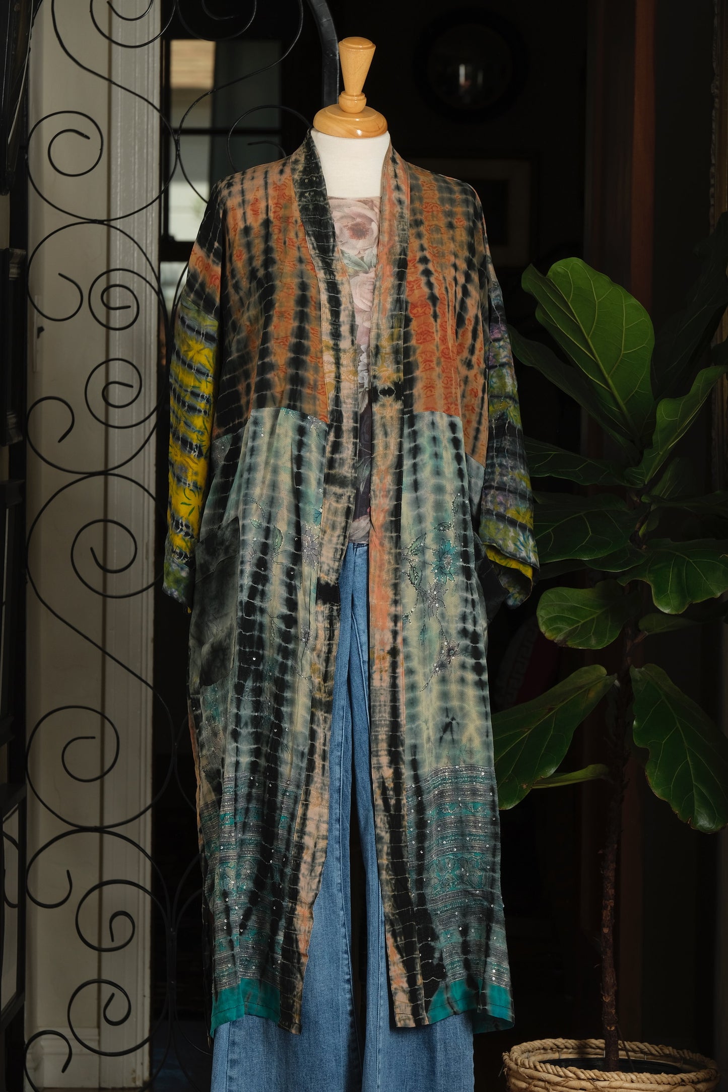 Smoke Duster in Jade Rose