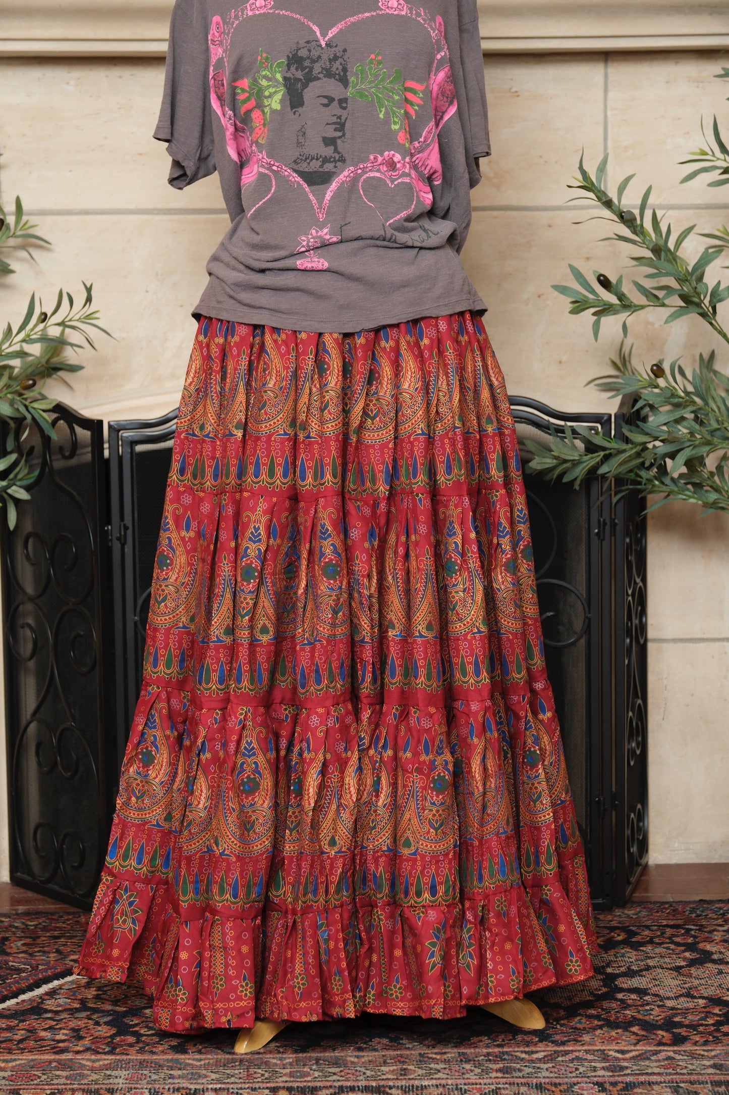 Gypsy Skirt in Autumn Flame