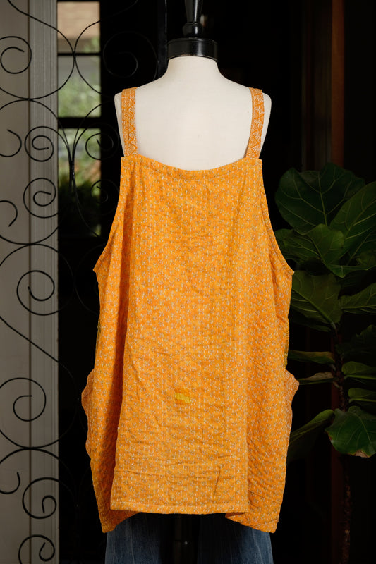 Hide and seek pinafore in mustard flower