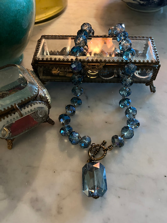 Crystal Choker in Blue Ocean