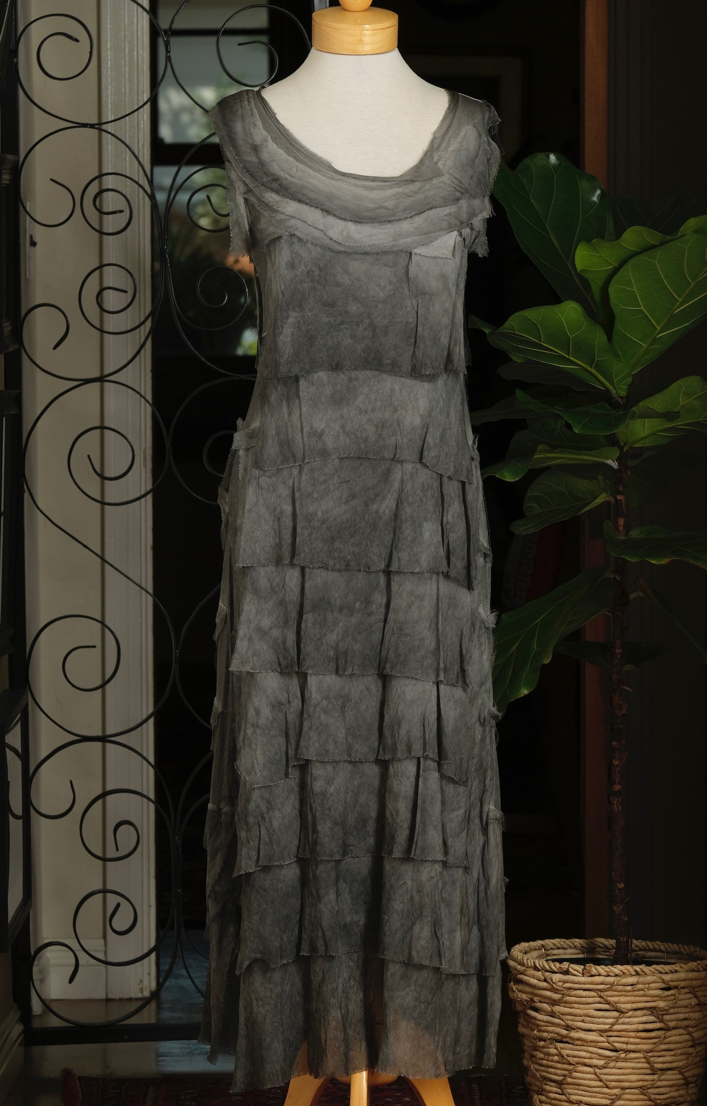 Zelda Dress in Brushed Charcoal