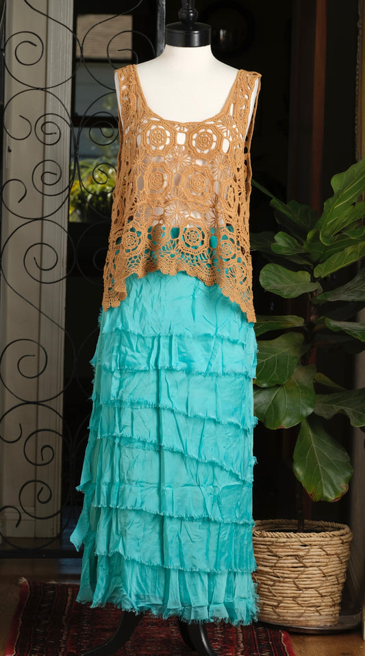 Gatsby Skirt in Turquoise