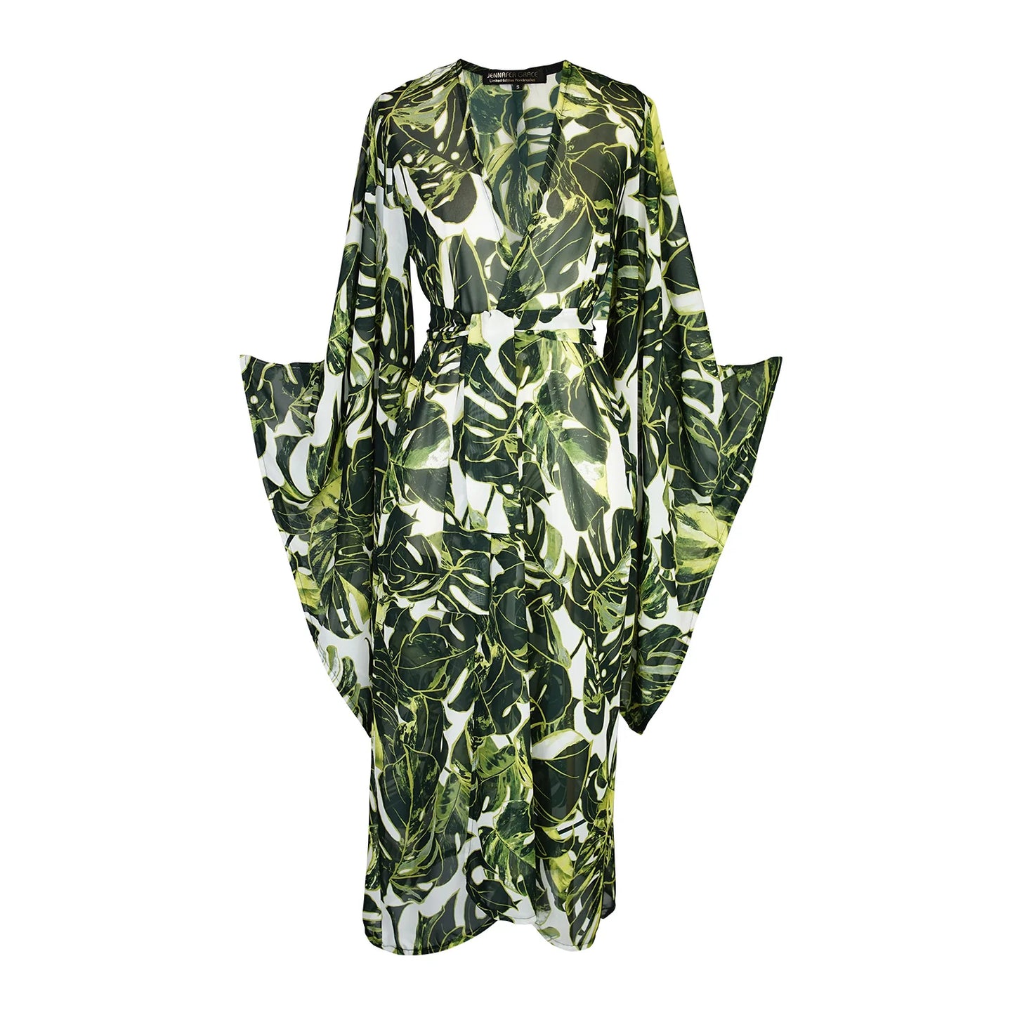 Mallorca Palms Blanc Kimono by Jennafer Grace