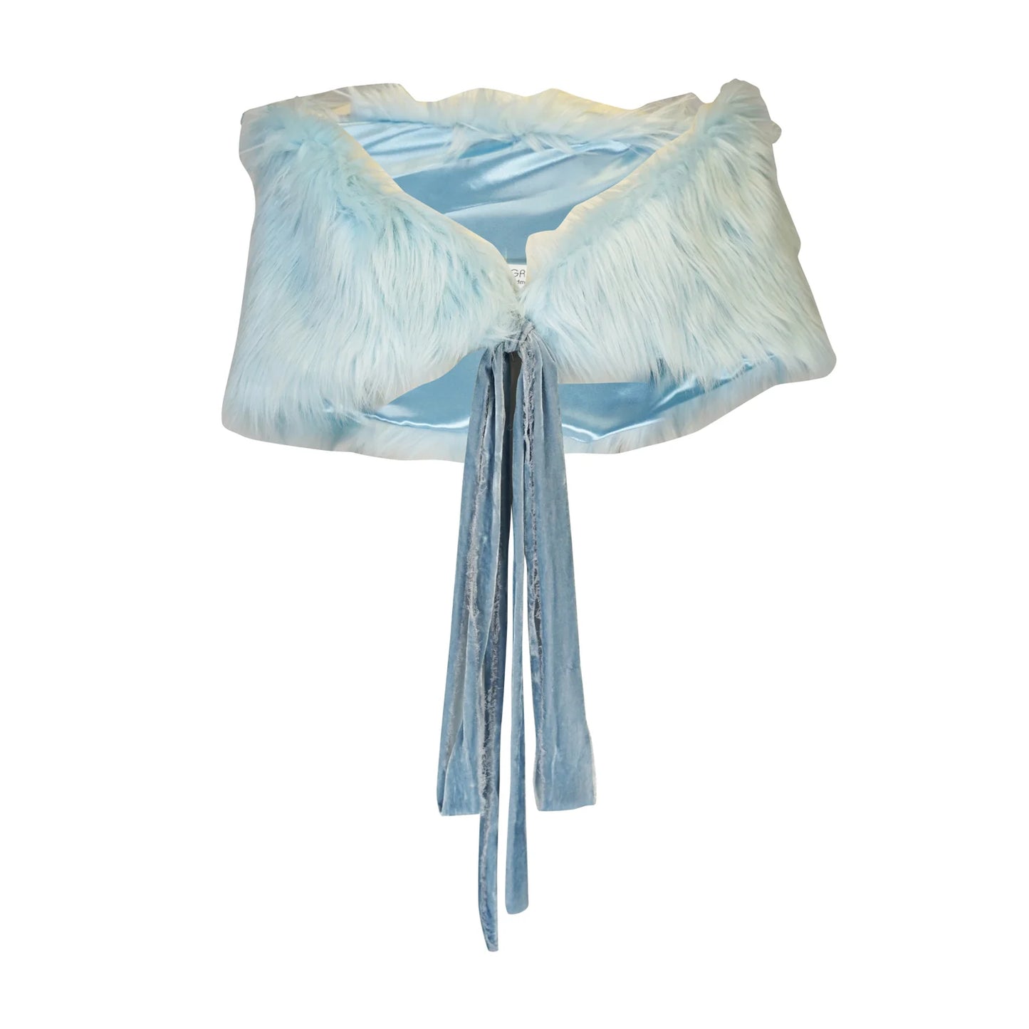 Ice Faux Fur Velvet Knot Stole by JGrace