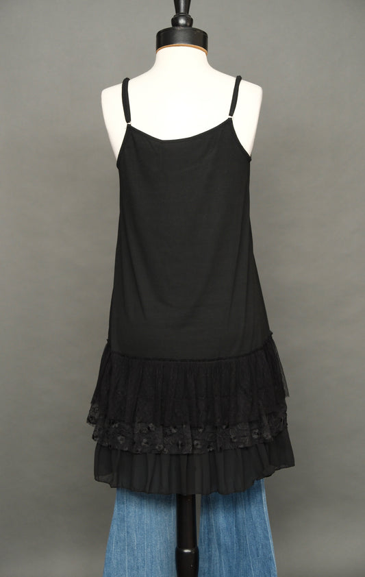 Extra Flouncy Slip Extender in Black