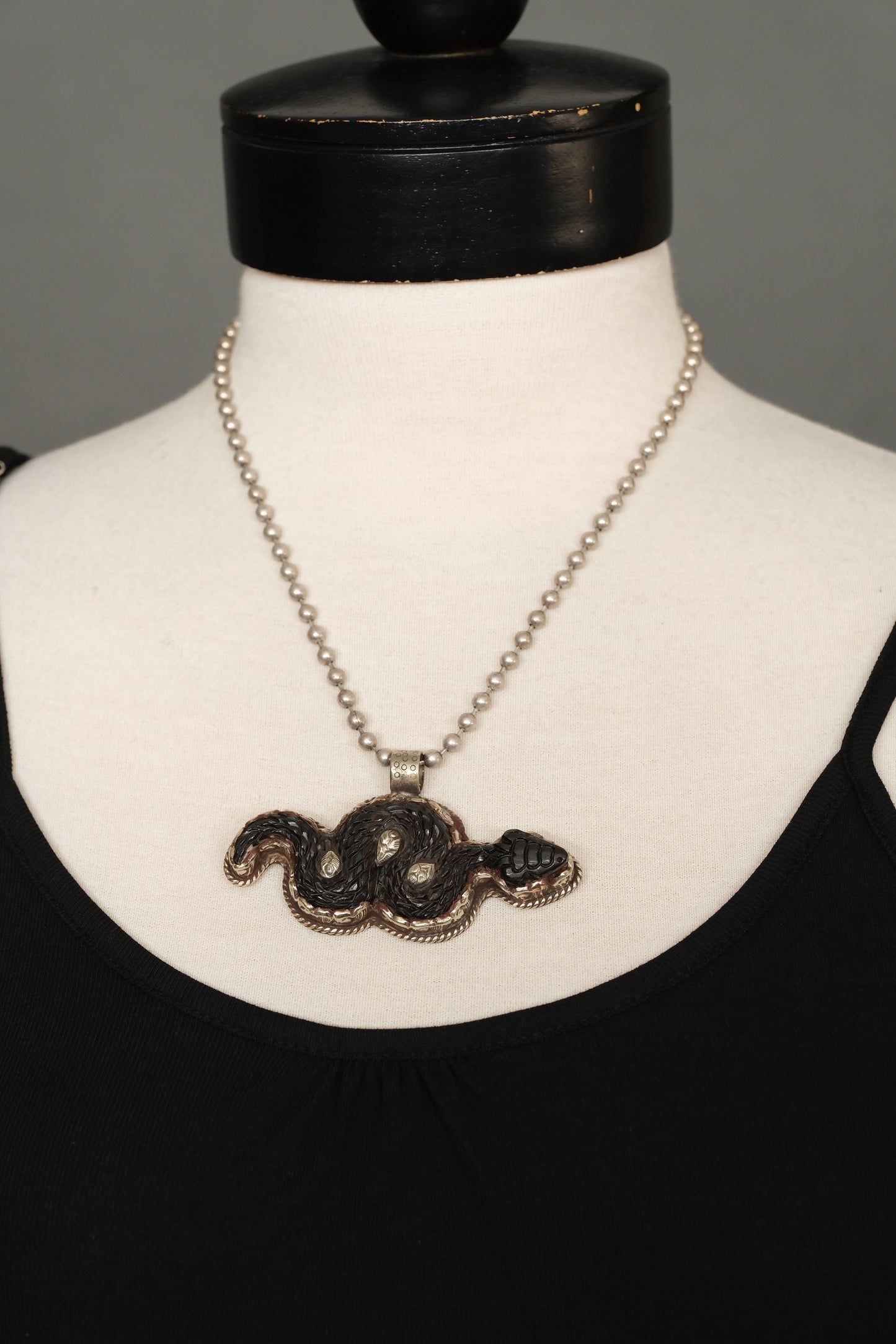 Sidewinder Snake Pendant Necklace