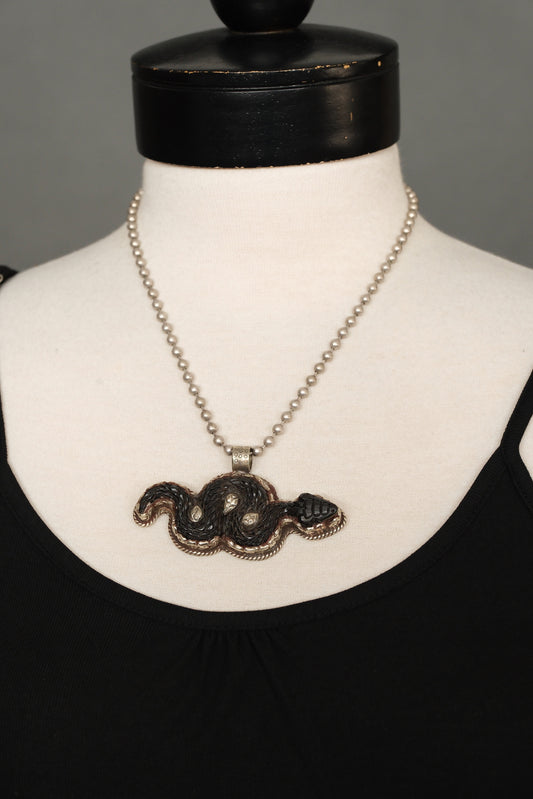 Sidewinder Snake Pendant Necklace