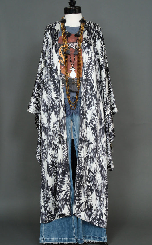 Grey Coral Kimono by Jennafer Grace