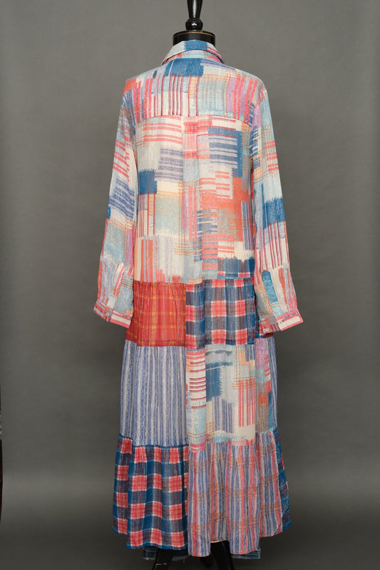Shimmer Plaid Dress & Duster