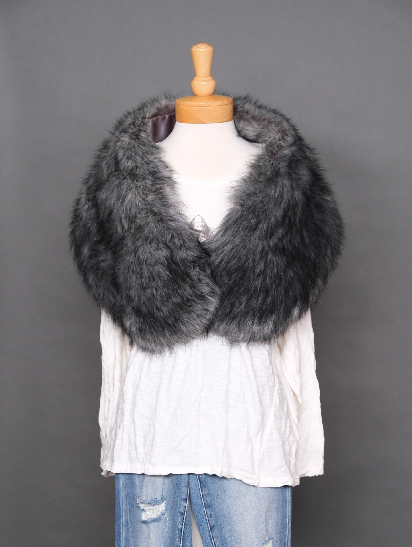 London Grey Faux Fur