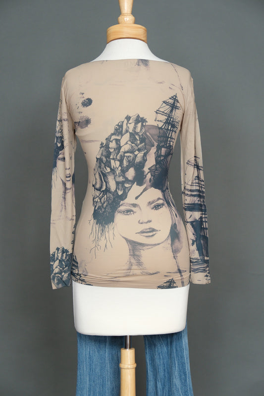 Mesh T in Come Sail Away Mink