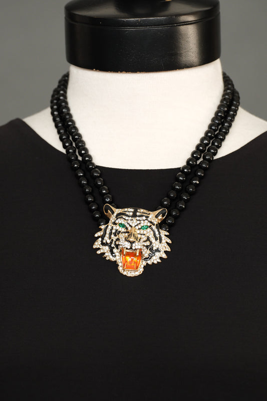 Jet Tiger Necklace