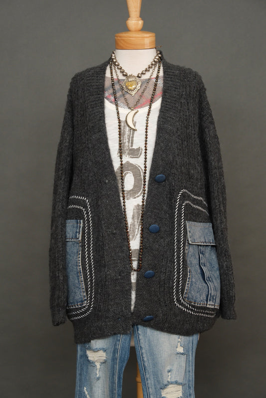 Bo-ette Cardigan w/Black & White Pipping – Chateau Bel Age Boutique