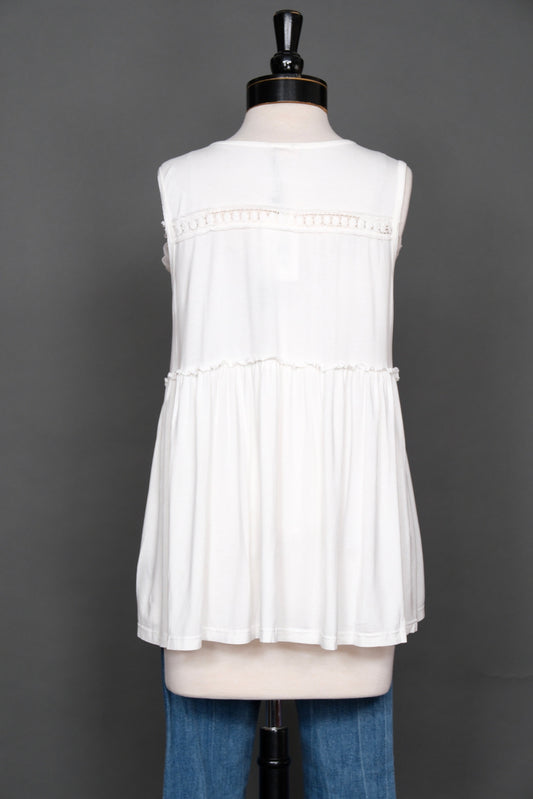 Baby Doll Tank in White