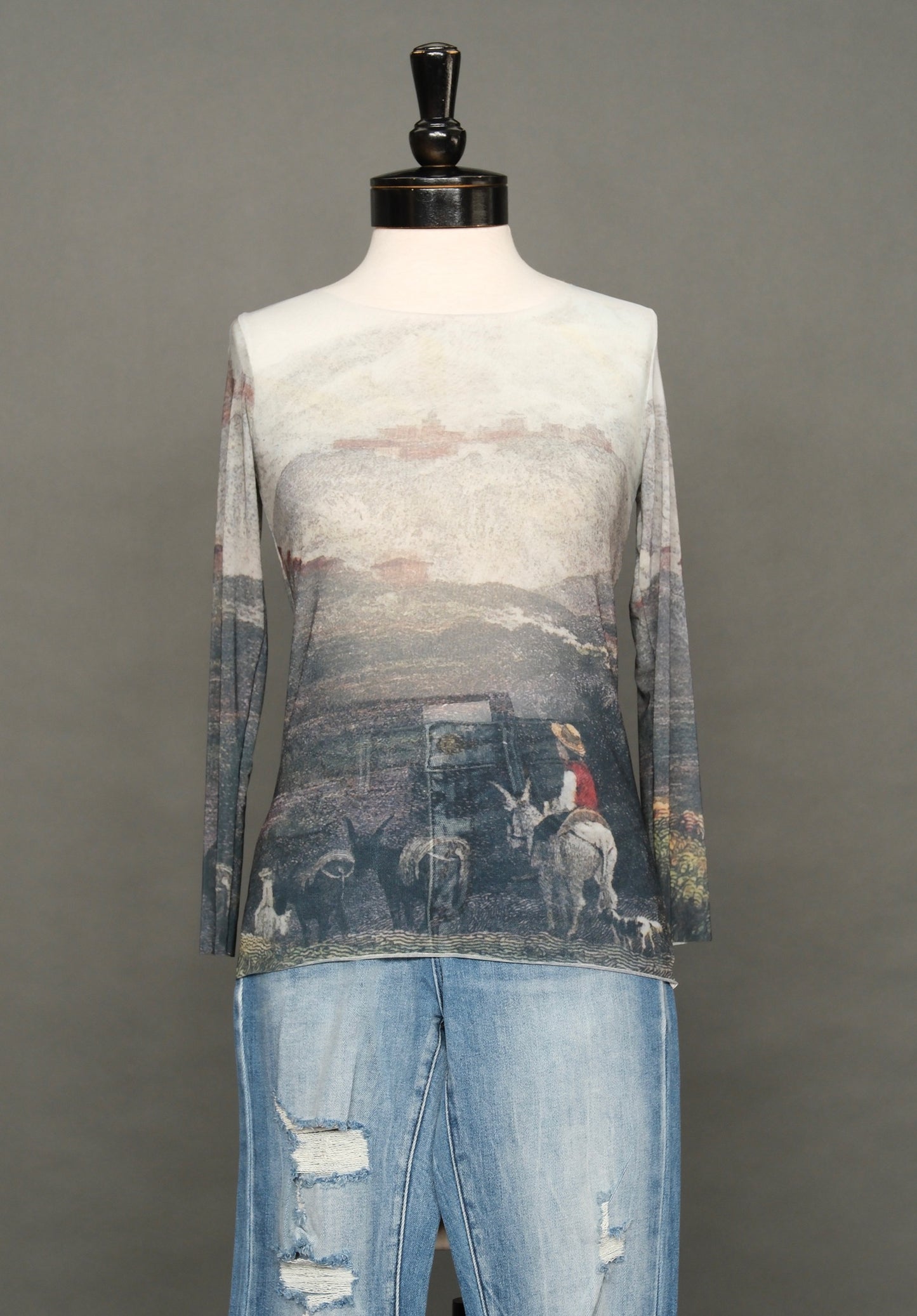 Nude Mesh T in Pastoral