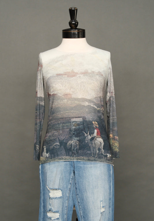 Nude Mesh T in Pastoral