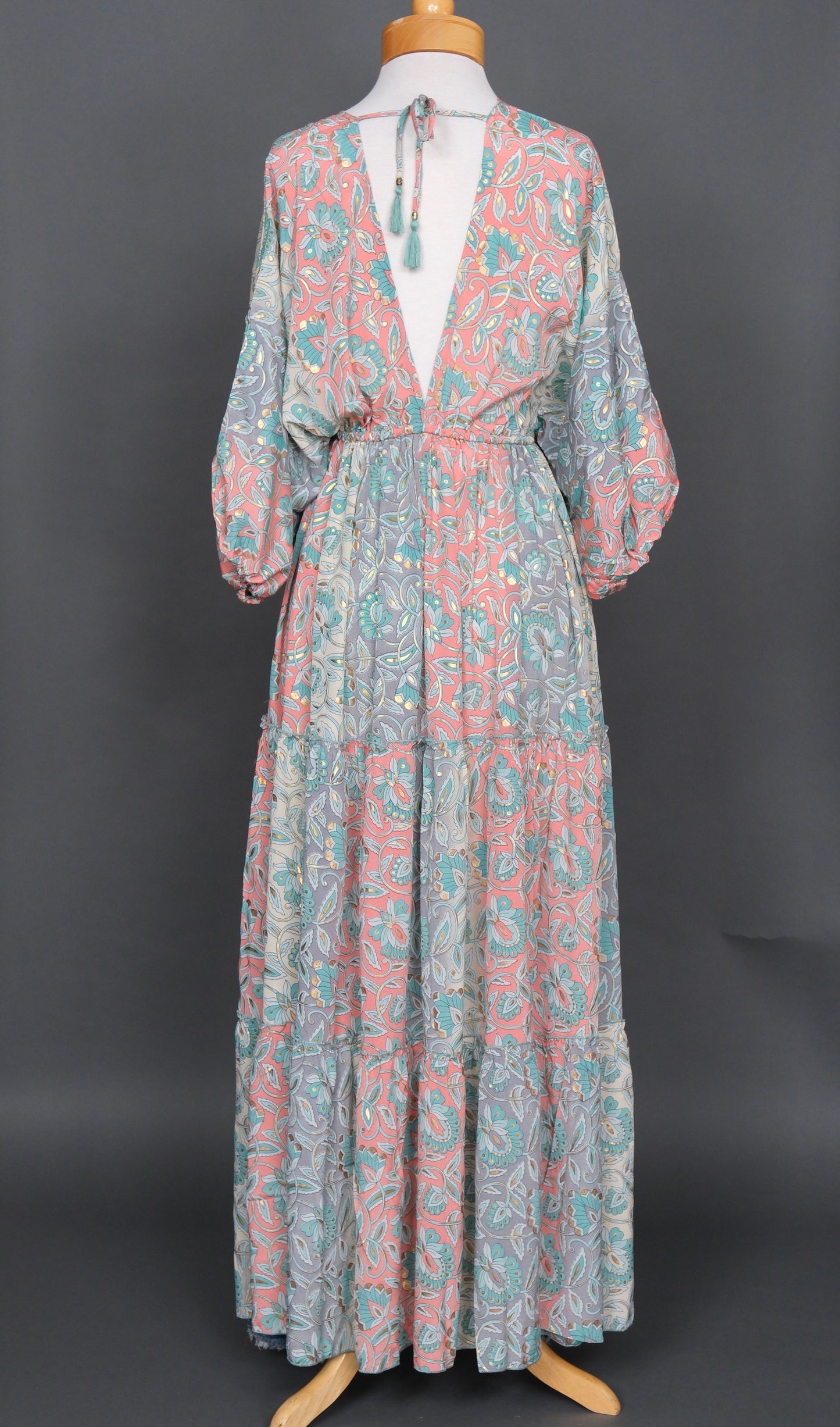 Floribunda Dress in Aqua Pink Floral
