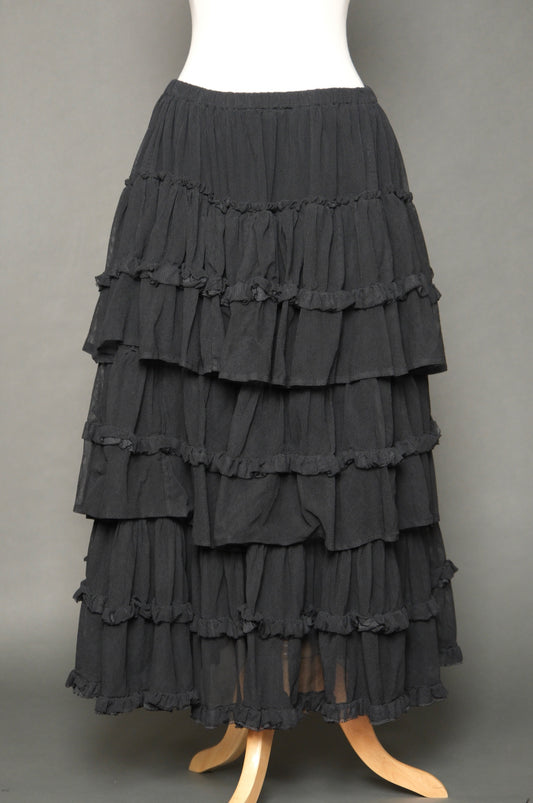 Dutton Skirt in Black Cotton Tulle by Krista Larson