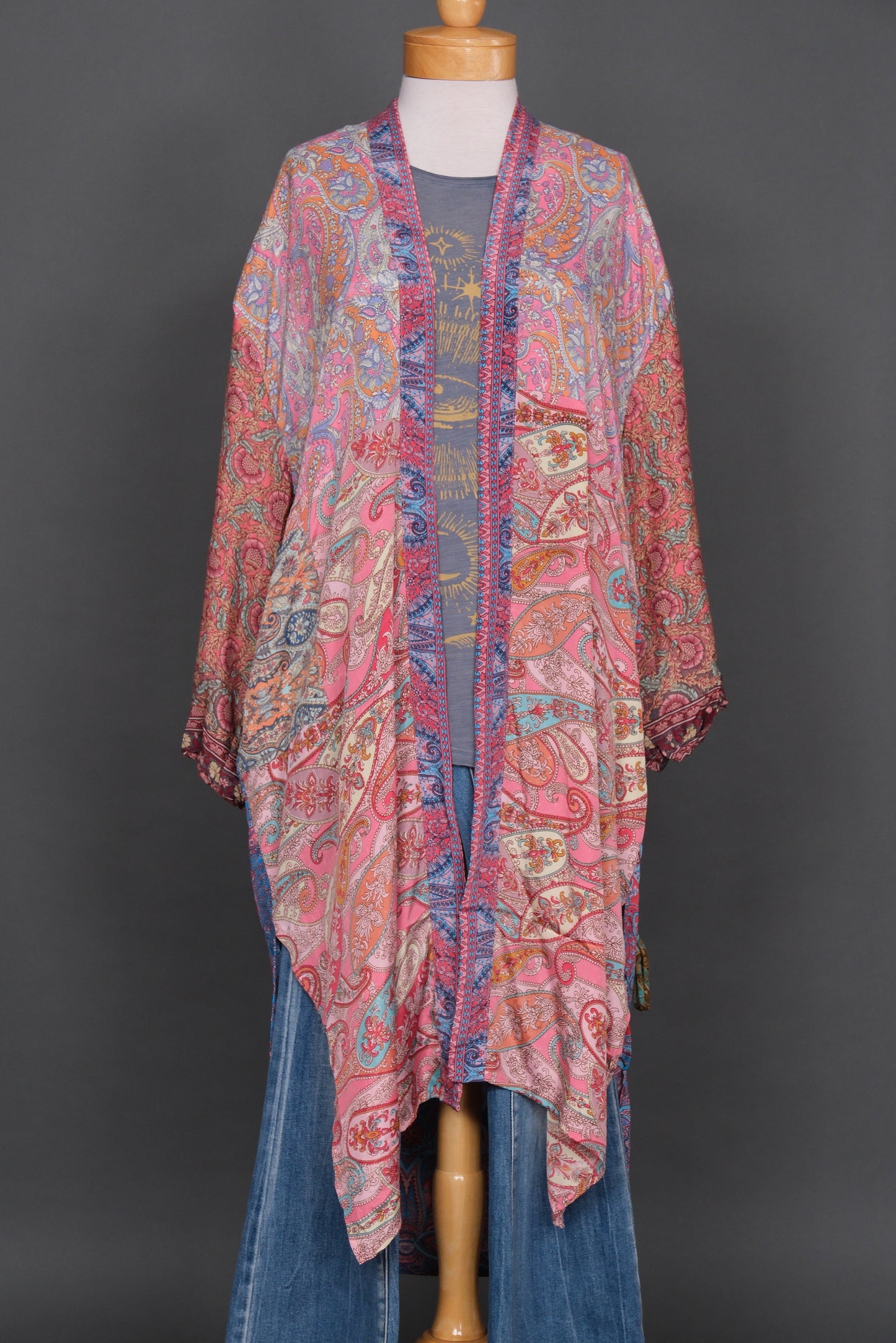 Kashmir Duster in Candy Hearts