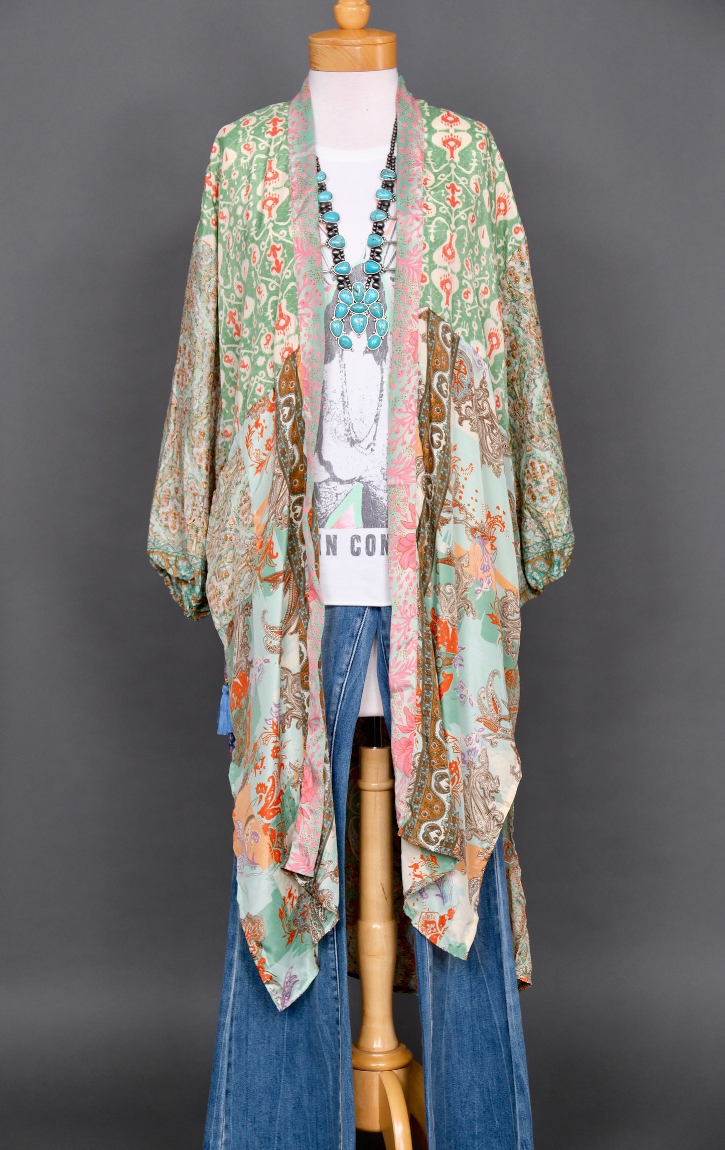 Kashmir Duster in Lily Pad
