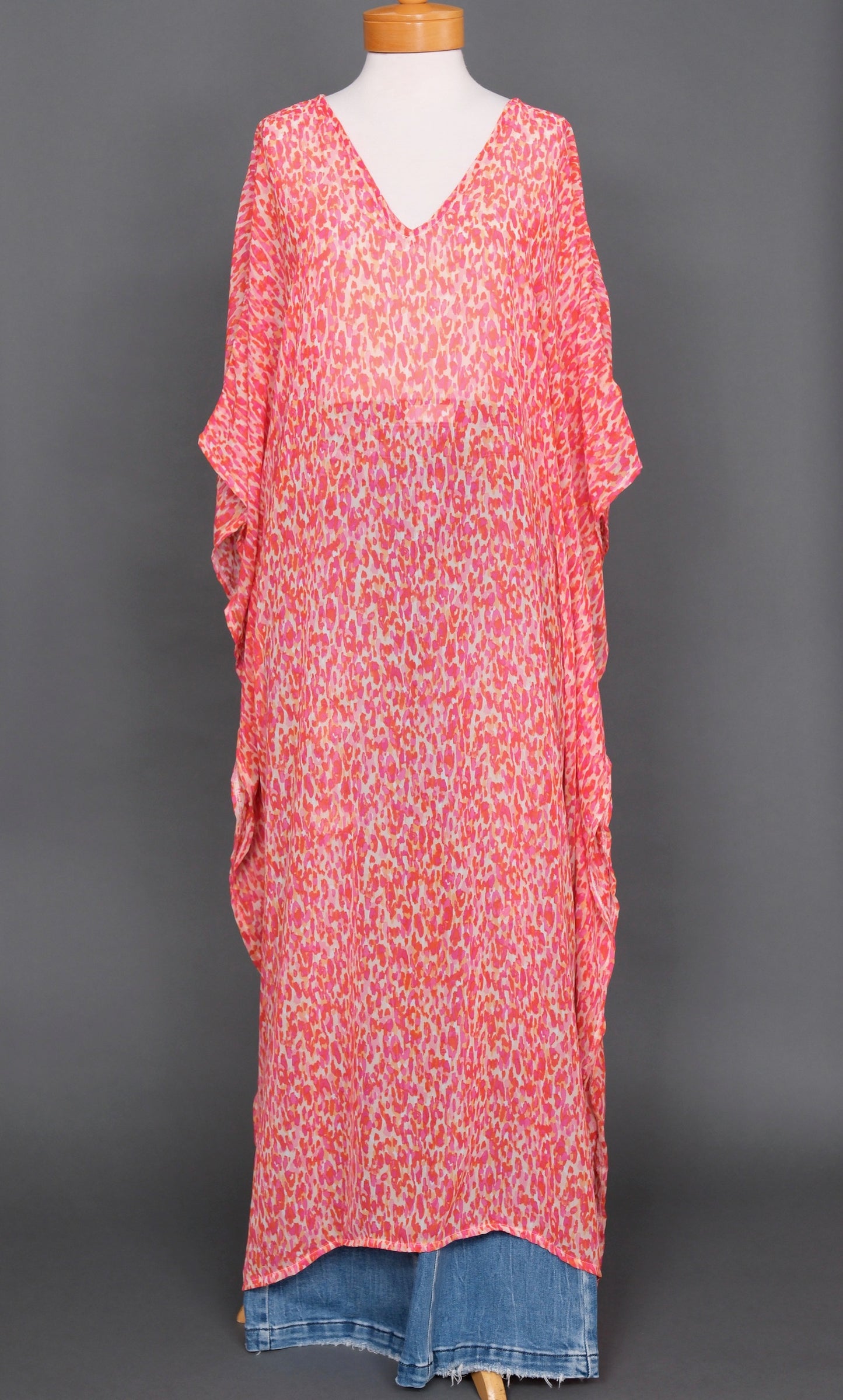 Melon Watercolor Caftan by Sarong Social Club