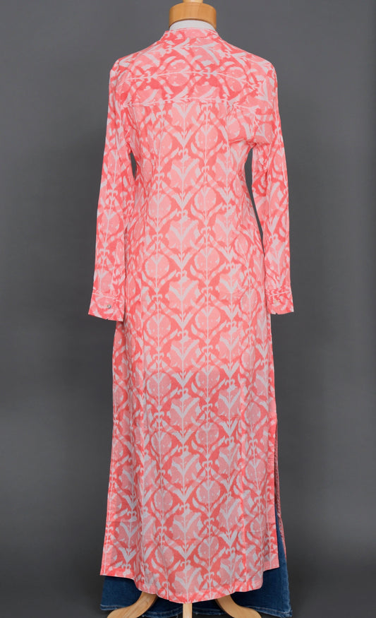 Coral Caftan in Cotton