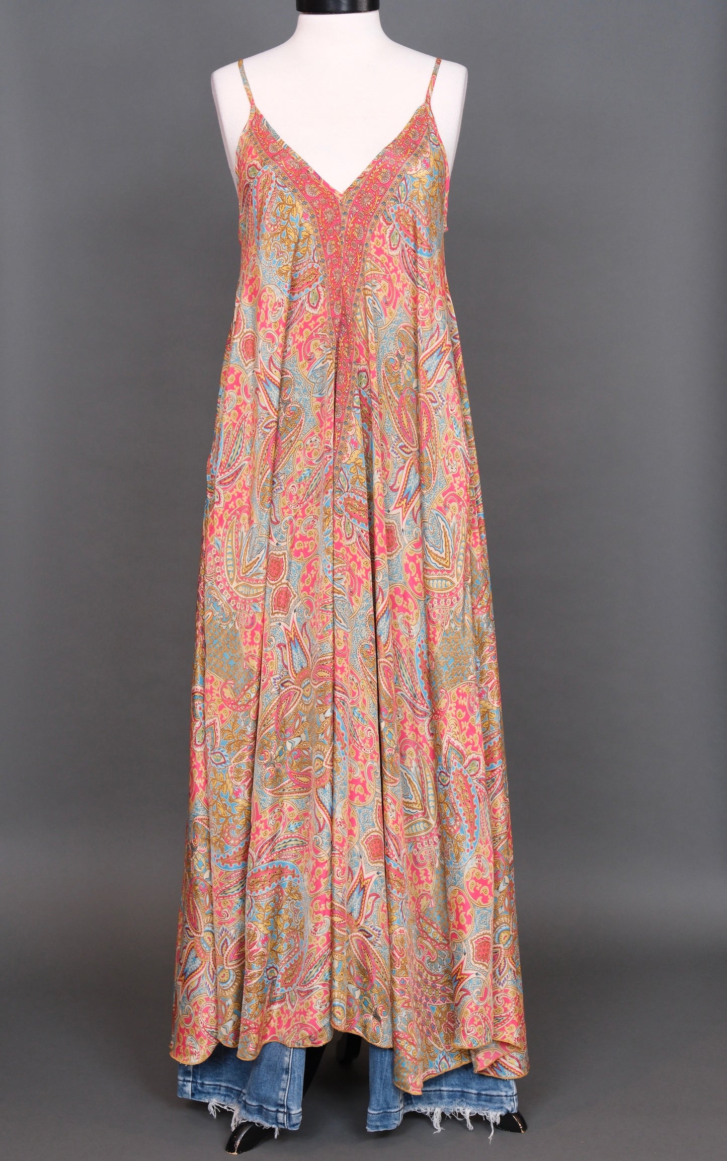 La Mer Scarf Dress in Coral Paisley
