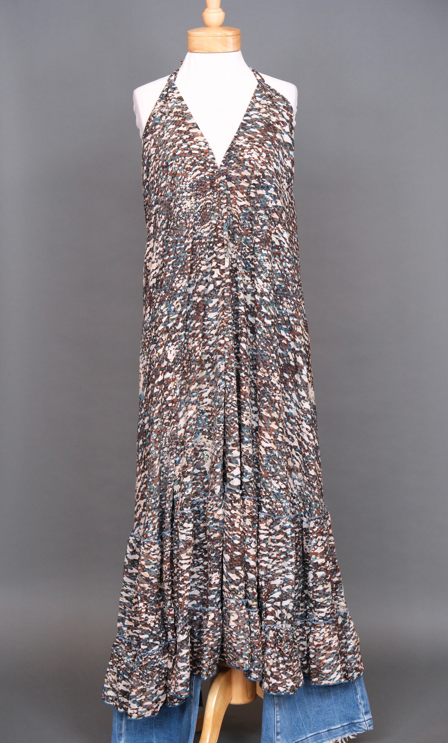 Halter Dress in Crescent Rock