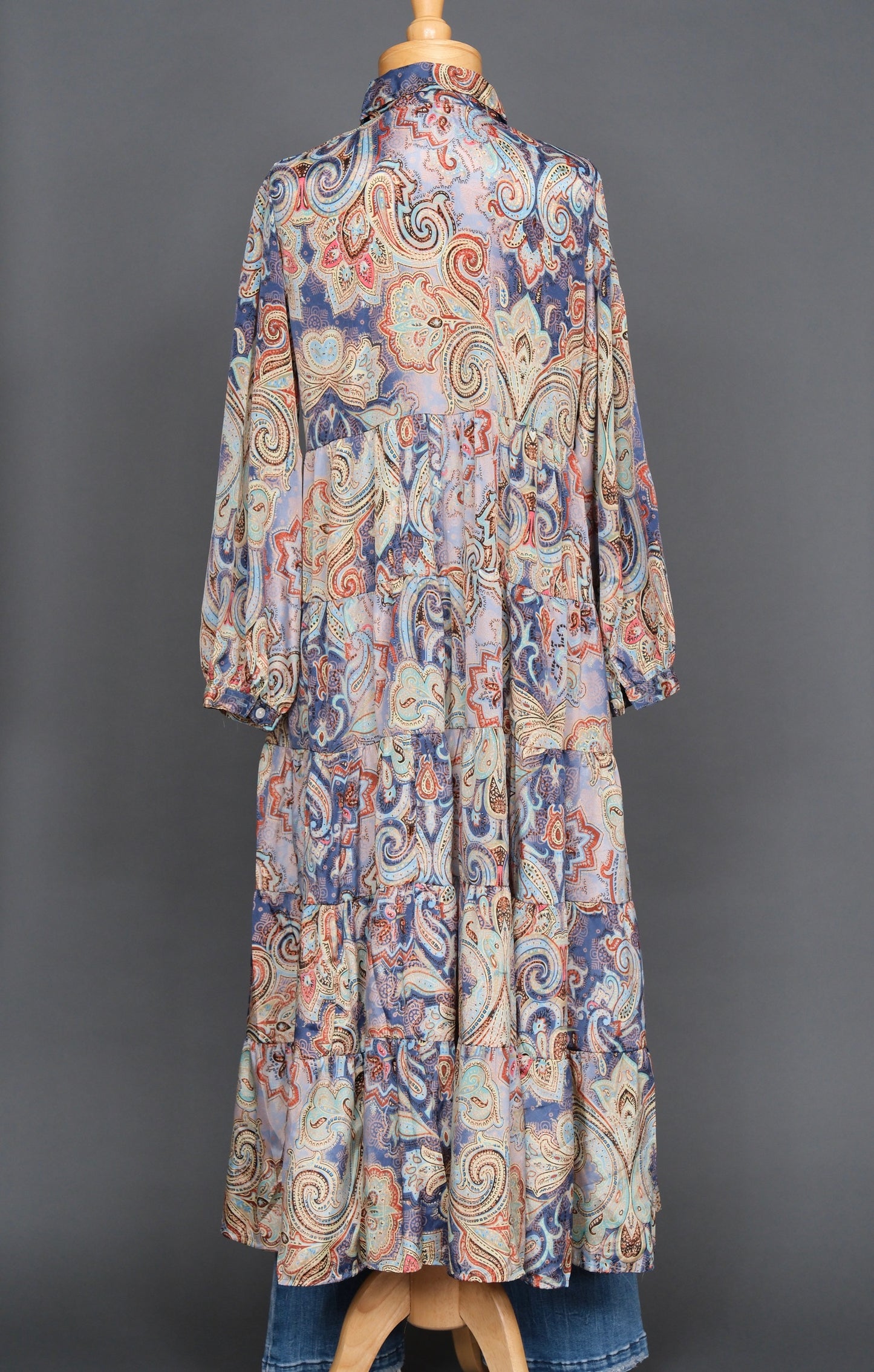 The Tate Dress in Slate Paisley