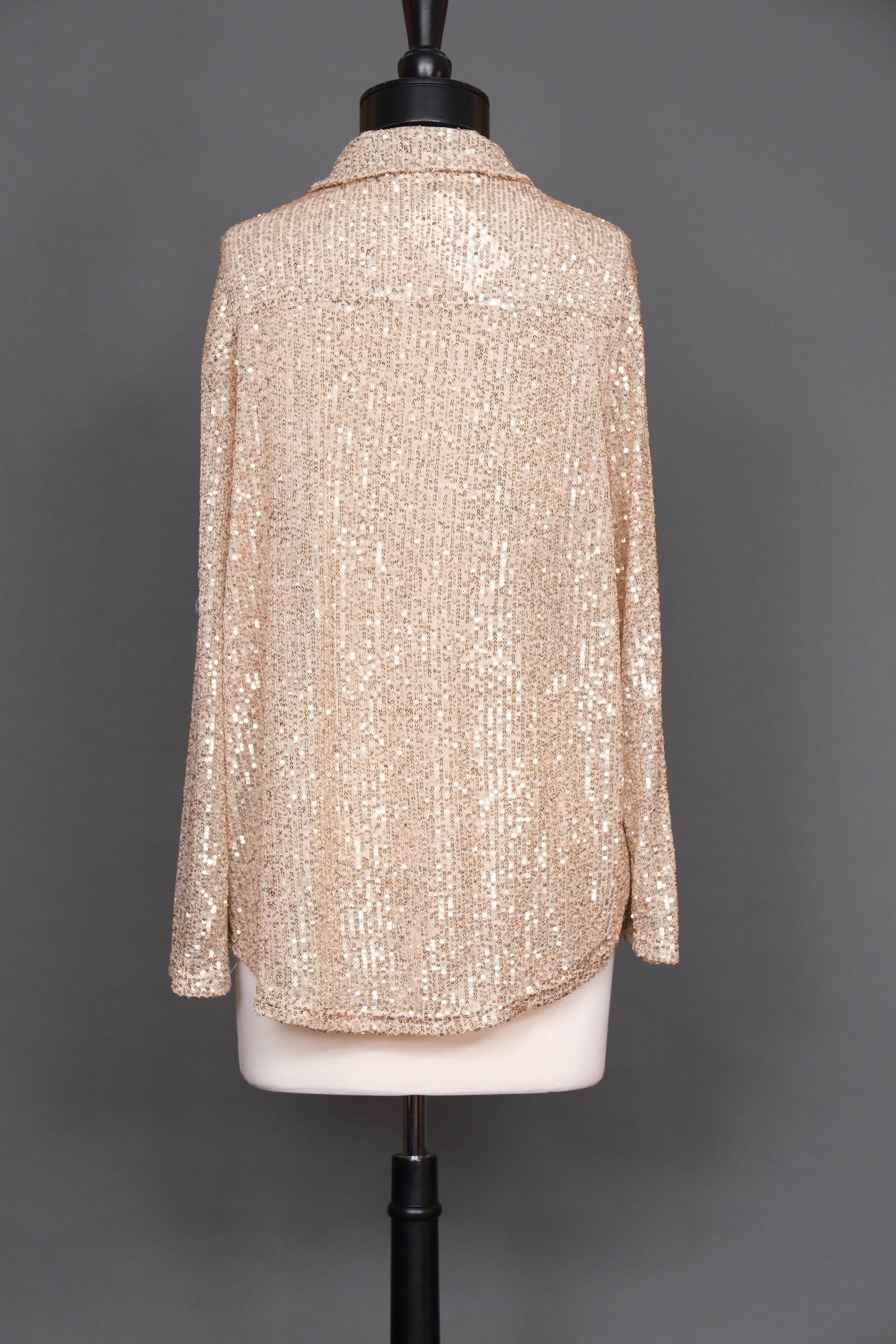 Champagne Gold Sequin Shirt