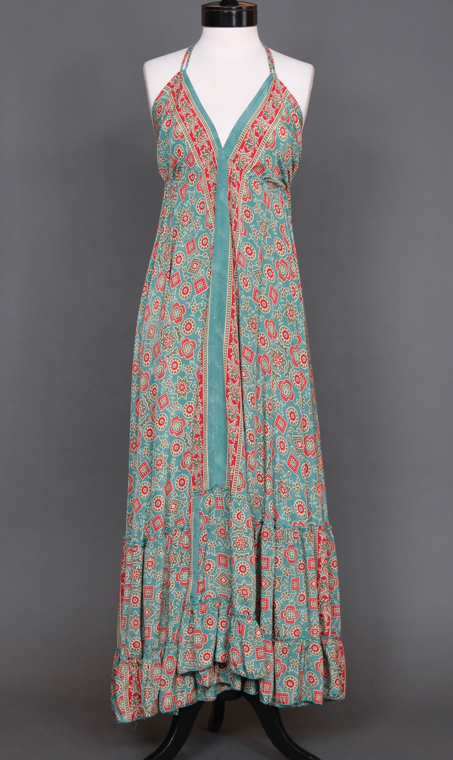 Halter Dress in Charmed Teal