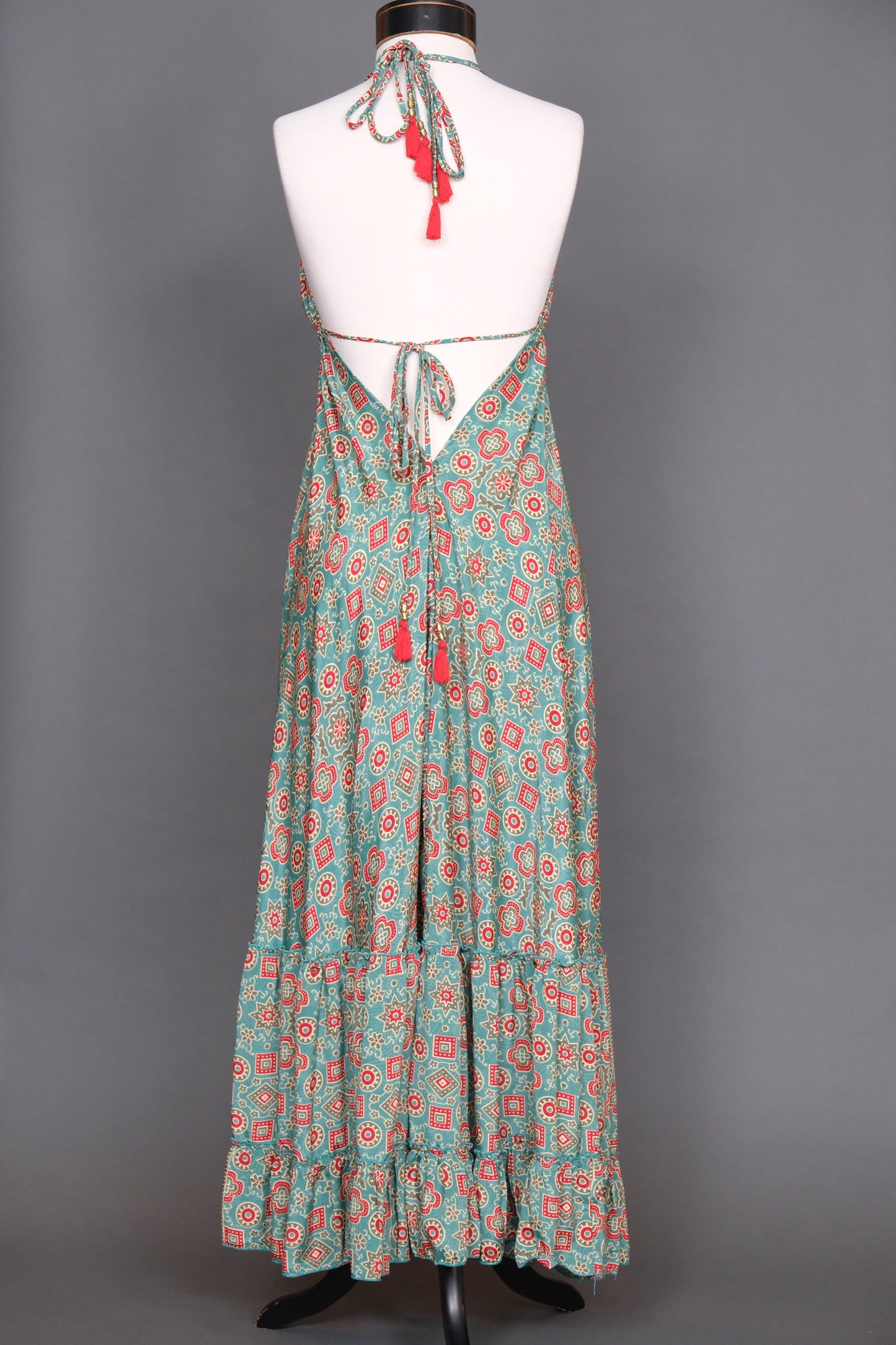 Halter Dress in Charmed Teal